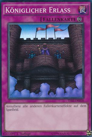 Koniglicher Erlass THSF DE058 Super Rare 1st Edition Koniglicher Erlass THSF DE058 Super Rare 1st Edition