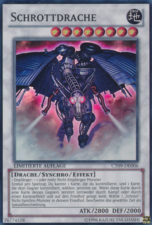 Schrottdrache CT09 DE006 Super Rare Limited German Yugioh Cards Schrottdrache CT09 DE006 Super Rare Limited German Yugioh Cards