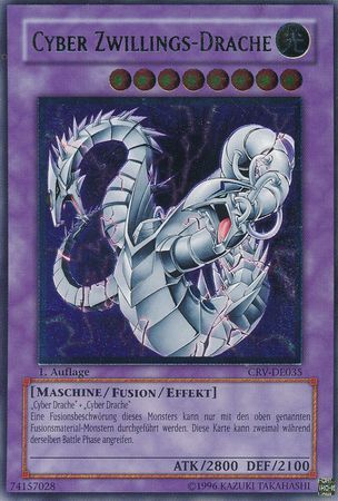 Ultimate Rare Cyber Zwillings Drache CRV DE035 1st Ed German Yugioh Cards Ultimate Rare Cyber Zwillings Drache CRV DE035 1st Ed German Yugioh Cards