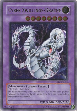Ultimate Rare Cyber Zwillings Drache CRV DE035 Unlimited German Yugioh Cards Ultimate Rare Cyber Zwillings Drache CRV DE035 Unlimited German Yugioh Cards