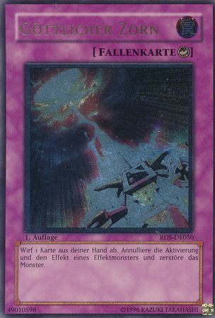 Ultimate Rare Gottlincher Zorn RDS DE050 1st Edition German Yugioh Cards Ultimate Rare Gottlincher Zorn RDS DE050 1st Edition German Yugioh Cards