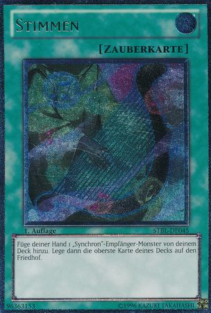 Ultimate Rare Stimmen STBL DE045 1st Edition German Yugioh Cards Ultimate Rare Stimmen STBL DE045 1st Edition German Yugioh Cards