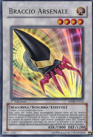 Braccio Arsenale DP08 IT016 Ultra Rare 1st Edition Italian Yugioh Cards Braccio Arsenale DP08 IT016 Ultra Rare 1st Edition Italian Yugioh Cards