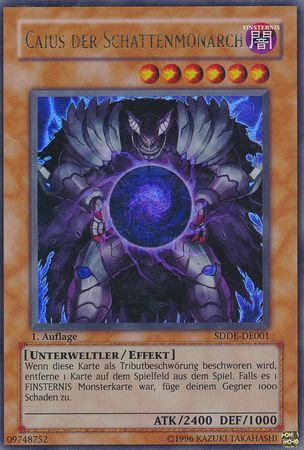 Caius der Schattenmonarch SDDE DE001 Ultra Rare 1st Ed German Yugioh Cards Caius der Schattenmonarch SDDE DE001 Ultra Rare 1st Ed German Yugioh Cards
