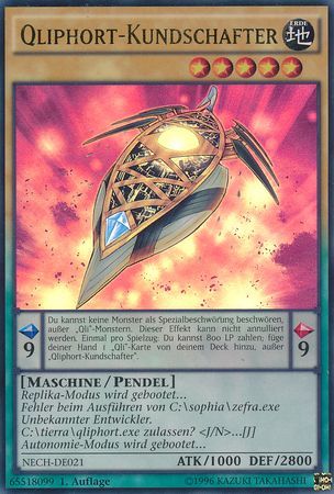 Qliphort Kundschafter NECH DE021 Ultra Rare 1st Edition German Yugioh Cards Qliphort Kundschafter NECH DE021 Ultra Rare 1st Edition German Yugioh Cards