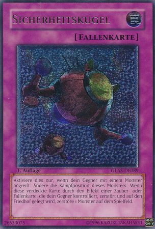 Ultimate Rare Sicherheitskugel GLAS DE089 1st Edition German Yugioh Cards Ultimate Rare Sicherheitskugel GLAS DE089 1st Edition German Yugioh Cards