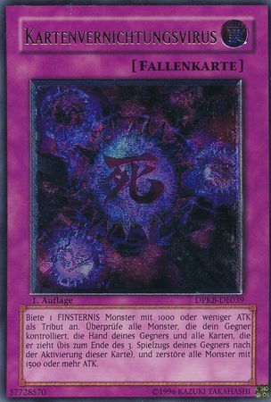 Ultimate Rare Kartenvernichtungsvirus DPKB DE039 DE039 1st Ed German Yugioh Cards Ultimate Rare Kartenvernichtungsvirus DPKB DE039 DE039 1st Ed German Yugioh Cards