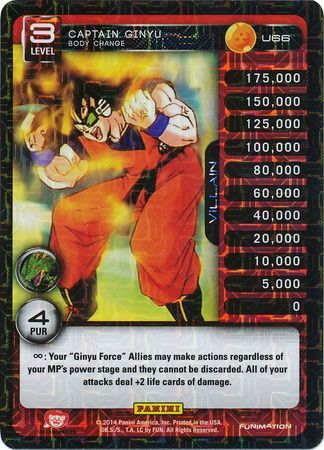 Captain Ginyu Body Change Uncommon U66 Foil Dragon Ball Z Panini Set 1 Foil Singles Captain Ginyu Body Change Uncommon U66 Foil Dragon Ball Z Panini Set 1 Foil Singles