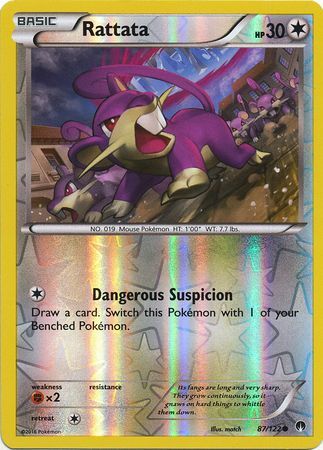 Rattata 87 122 Common Reverse Holo Rattata 87 122 Common Reverse Holo