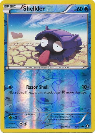 POKEMON Sun & Moon Card SHELLDER - 33/149 - REVERSE HOLO