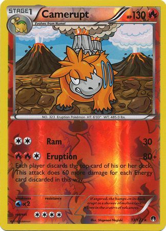 Camerupt 13 122 Rare Reverse Holo 