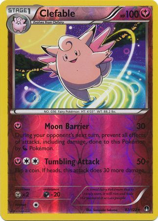 Clefable 82 122 Rare Reverse Holo Clefable 82 122 Rare Reverse Holo