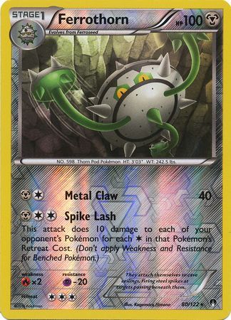 Ferrothorn 80 122 Rare Reverse Holo XY Breakpoint Reverse Holo Singles Ferrothorn 80 122 Rare Reverse Holo XY Breakpoint Reverse Holo Singles