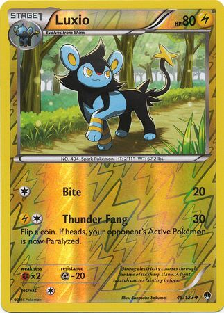 Luxio 45 122 Uncommon Reverse Holo XY Breakpoint Reverse Holo Singles Luxio 45 122 Uncommon Reverse Holo XY Breakpoint Reverse Holo Singles