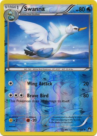 Swanna 37 122 Uncommon Reverse Holo 