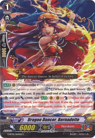 Dragon Dancer Bernadette G BT05 064EN Common C G Booster Set 5 Moonlit Dragonfang Singles Dragon Dancer Bernadette G BT05 064EN Common C G Booster Set 5 Moonlit Dragonfang Singles