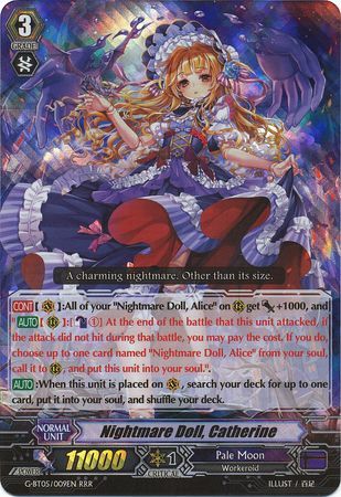 Nightmare Doll Catherine G BT05 009EN Triple Rare RRR G Booster Set 5 Moonlit Dragonfang Singles Nightmare Doll Catherine G BT05 009EN Triple Rare RRR G Booster Set 5 Moonlit Dragonfang Singles