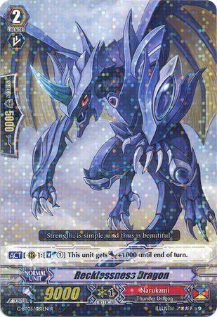 Recklessness Dragon G BT05 031EN Rare R Recklessness Dragon G BT05 031EN Rare R