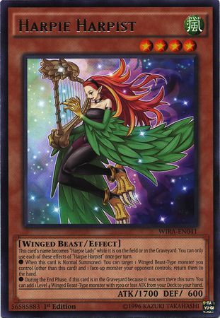 Harpie Harpist WIRA EN041 Rare 1st Edition Wing Raiders 1st Edition Singles Harpie Harpist WIRA EN041 Rare 1st Edition Wing Raiders 1st Edition Singles