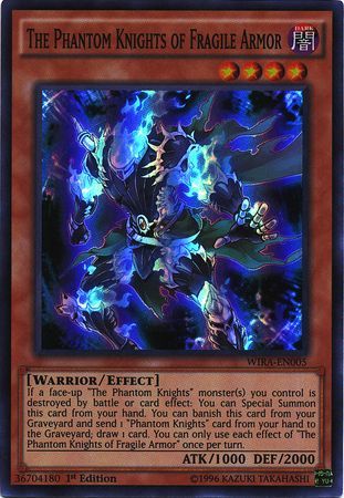The Phantom Knights of Fragile Armor WIRA EN005 Super Rare 1st Edition Wing Raiders 1st Edition Singles The Phantom Knights of Fragile Armor WIRA EN005 Super Rare 1st Edition Wing Raiders 1st Edition Singles