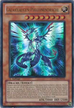 Galaxy Eyes Photon Dragon PHSW DE011 Ultra Rare 1st Edition German Yugioh Cards Galaxy Eyes Photon Dragon PHSW DE011 Ultra Rare 1st Edition German Yugioh Cards