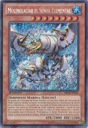 303 202 302 240Molinglaciar el Senor Elemental ABYR SP035 Secret Rare 1st Edition Spanish Yugioh Cards 303 202 302 240Molinglaciar el Senor Elemental ABYR SP035 Secret Rare 1st Edition Spanish Yugioh Cards