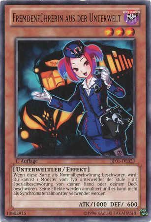 Fremdenfuhrerin aus der Unterwelt BP01 DE023 Rare 1st Edition German Yugioh Cards Fremdenfuhrerin aus der Unterwelt BP01 DE023 Rare 1st Edition German Yugioh Cards