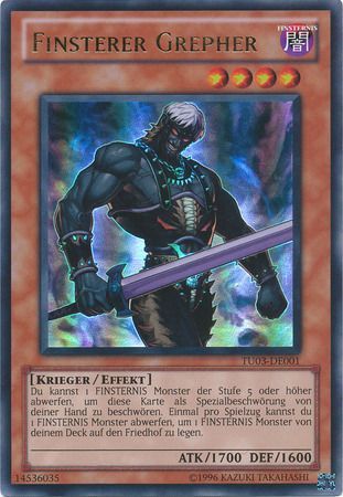 Finsterer Grepher TU03 DE001 Ultra Rare German Yugioh Cards Finsterer Grepher TU03 DE001 Ultra Rare German Yugioh Cards