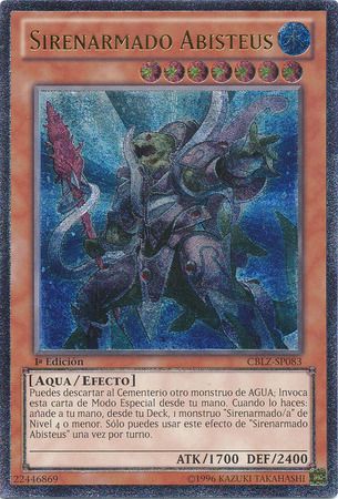 Ultimate Rare Sirenarmado Abisteus CBLZ SP083 1st Edition Spanish Yugioh Cards Ultimate Rare Sirenarmado Abisteus CBLZ SP083 1st Edition Spanish Yugioh Cards