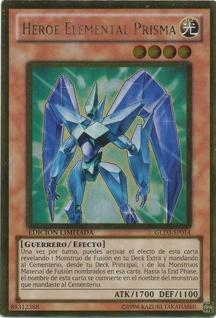 HEROE Elemental Prisma GLD3 SP014 Gold Rare Limited Edition Spanish Yugioh Cards HEROE Elemental Prisma GLD3 SP014 Gold Rare Limited Edition Spanish Yugioh Cards