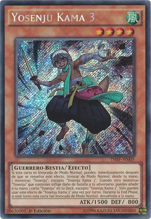 Yosenju Kama 3 THSF SP005 Secret Rare 1st Edition Spanish Spanish Yugioh Cards Yosenju Kama 3 THSF SP005 Secret Rare 1st Edition Spanish Spanish Yugioh Cards