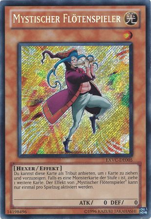 Mystischer Flotenspieler EXVC DE005 Secret Rare Unlimited German Yugioh Cards Mystischer Flotenspieler EXVC DE005 Secret Rare Unlimited German Yugioh Cards