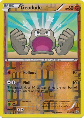 Geodude 43 83 Common Reverse Holo Generations Reverse Holo Singles Geodude 43 83 Common Reverse Holo Generations Reverse Holo Singles