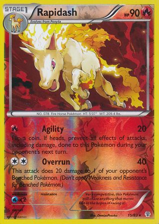 Pokemon Platinum Arceus Single Card Rare Rapidash 28/99