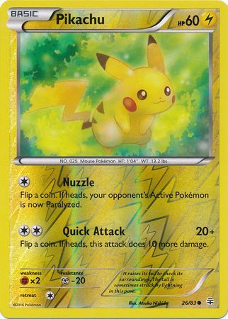 Details about   Pokemon TCG Cards Pikachu 26/83 Generations Reverse Holo NM-M