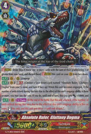 Absolute Ruler Gluttony Dogma G TCB01 006EN Triple Rare RRR Absolute Ruler Gluttony Dogma G TCB01 006EN Triple Rare RRR