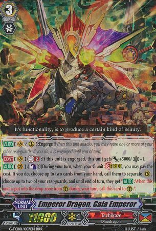 Emperor Dragon Gaia Emperor G TCB01 007EN Triple Rare RRR Emperor Dragon Gaia Emperor G TCB01 007EN Triple Rare RRR