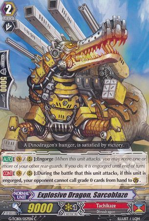 Explosive Dragon Sarcoblaze G TCB01 057EN Common C G Technical Booster 1 The Reckless Rampage Singles Explosive Dragon Sarcoblaze G TCB01 057EN Common C G Technical Booster 1 The Reckless Rampage Singles