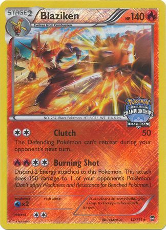 Blaziken 14 111 Promo National Championships Pokemon Championship League Organized Play Promos Blaziken 14 111 Promo National Championships Pokemon Championship League Organized Play Promos