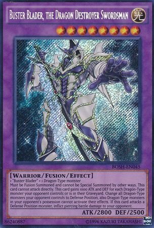 Buster Blader the Dragon Destroyer Swordsman BOSH EN045 Secret Rare Unlimited Buster Blader the Dragon Destroyer Swordsman BOSH EN045 Secret Rare Unlimited