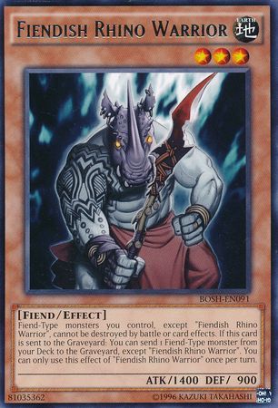 Fiendish Rhino Warrior BOSH EN091 Rare Unlimited Breakers of Shadow Unlimited Singles Fiendish Rhino Warrior BOSH EN091 Rare Unlimited Breakers of Shadow Unlimited Singles