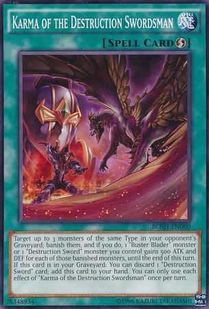 Karma of the Destruction Swordsman BOSH EN060 Common Unlimited Karma of the Destruction Swordsman BOSH EN060 Common Unlimited