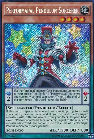Performapal Pendulum Sorcerer BOSH EN090 Secret Rare Unlimited Performapal Pendulum Sorcerer BOSH EN090 Secret Rare Unlimited
