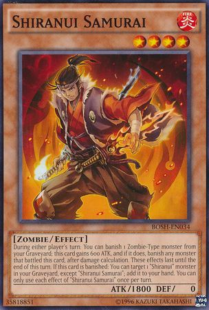 Shiranui Samurai BOSH EN034 Common Unlimited Breakers of Shadow Unlimited Singles Shiranui Samurai BOSH EN034 Common Unlimited Breakers of Shadow Unlimited Singles
