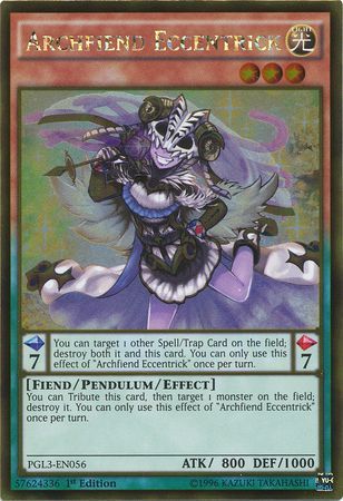 Archfiend Eccentrick PGL3 EN056 Gold Rare 1st Edition Premium Gold Infinite Gold Singles Archfiend Eccentrick PGL3 EN056 Gold Rare 1st Edition Premium Gold Infinite Gold Singles