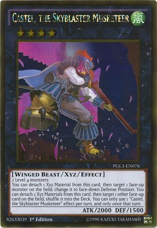 Castel the Skyblaster Musketeer PGL3 EN076 Gold Rare 1st Edition Castel the Skyblaster Musketeer PGL3 EN076 Gold Rare 1st Edition
