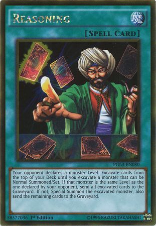 Reasoning PGL3 EN080 Gold Rare 1st Edition Reasoning PGL3 EN080 Gold Rare 1st Edition
