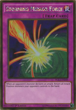 YuGiOh Storming Mirror Force Gold Rare 1st Edition PGL3-EN099