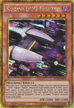 Kozmo DOG Fighter PGL3 EN030 Gold Secret Rare 1st Edition Premium Gold Infinite Gold Singles Kozmo DOG Fighter PGL3 EN030 Gold Secret Rare 1st Edition Premium Gold Infinite Gold Singles