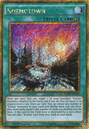 Kozmotown PGL3 EN032 Gold Secret Rare 1st Edition Premium Gold Infinite Gold Singles Kozmotown PGL3 EN032 Gold Secret Rare 1st Edition Premium Gold Infinite Gold Singles